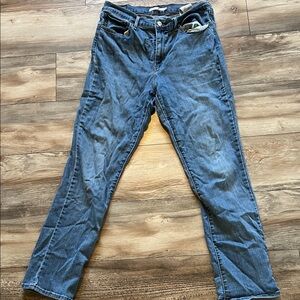 Levi 724 High Rise Straight Blue Denim Jeans